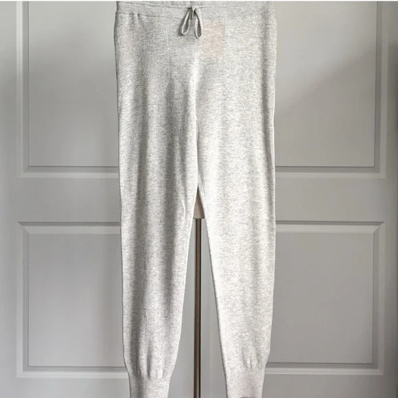 La Ligne Gray Knit Jogger Pants with Side Stripe - Picture 9 of 11